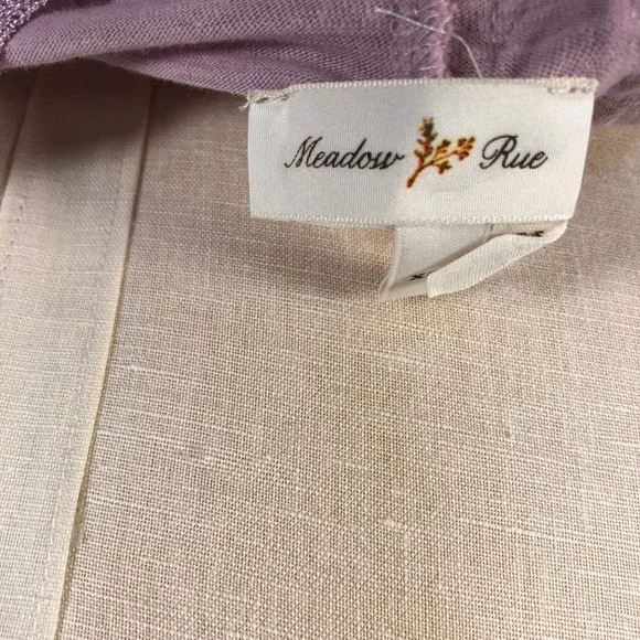 Anthropologie Meadow Laceline Top Tee Blouse Off-The-Shoulder Pink Size XSP - Picture 8 of 8